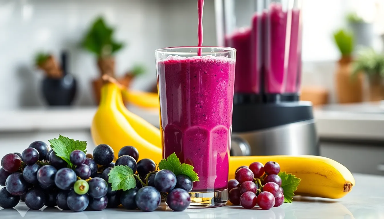 5-Minute Grape Smoothie Recipe: Creamy, Healthy & Kid-Friendly 4 5-Minute Grape Smoothie Recipe: Creamy, Healthy & Kid-Friendly 3