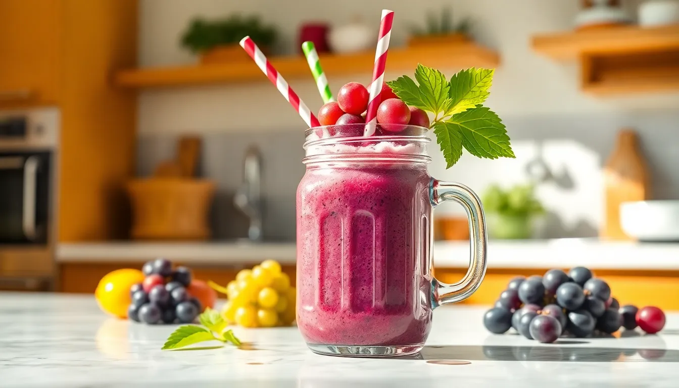 5-Minute Grape Smoothie Recipe: Creamy, Healthy & Kid-Friendly 6 5-Minute Grape Smoothie Recipe: Creamy, Healthy & Kid-Friendly 5