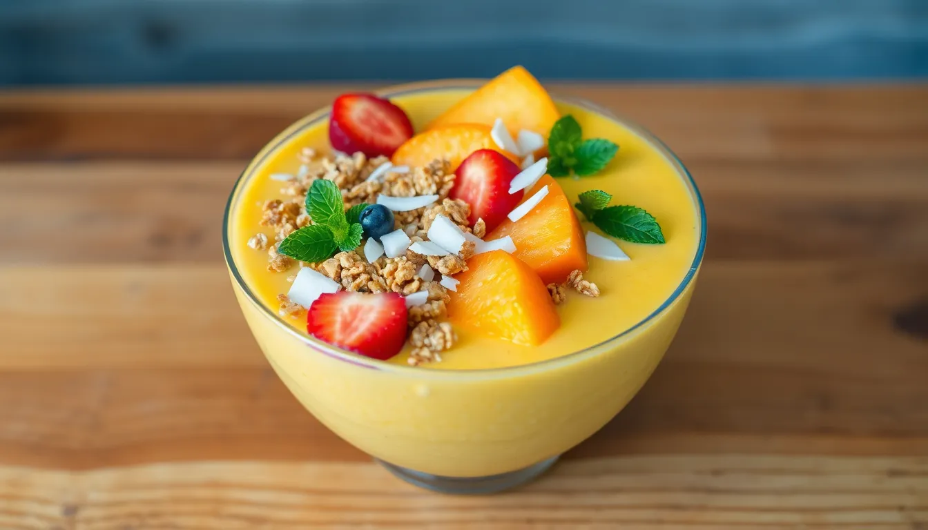 Easy 5-Ingredient Mango Smoothie Bowl Recipe (Thick & Creamy!) 6 Easy 5-Ingredient Mango Smoothie Bowl Recipe (Thick & Creamy!) 5