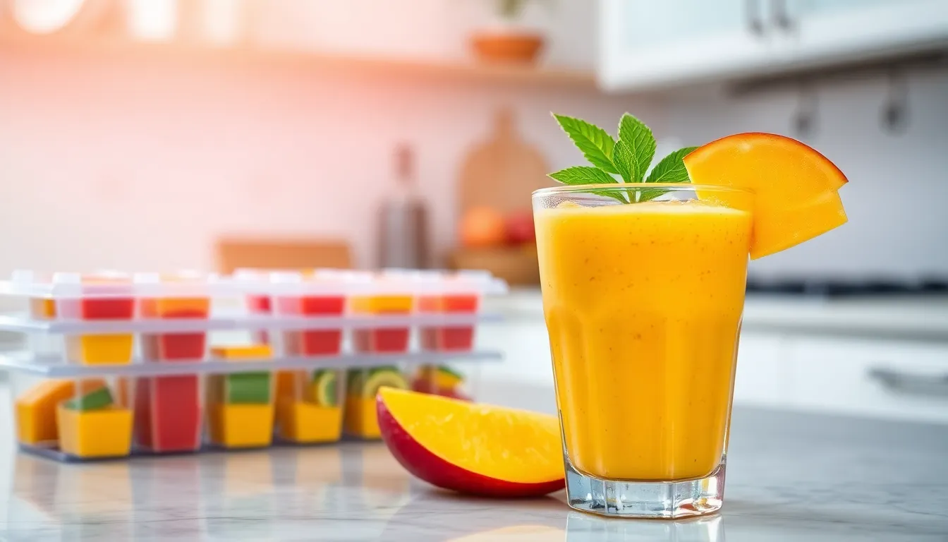 Perfect Mango Smoothie Recipe (5 Minutes + 3 Healthy Variations!) 8 Perfect Mango Smoothie Recipe (5 Minutes + 3 Healthy Variations!) 7