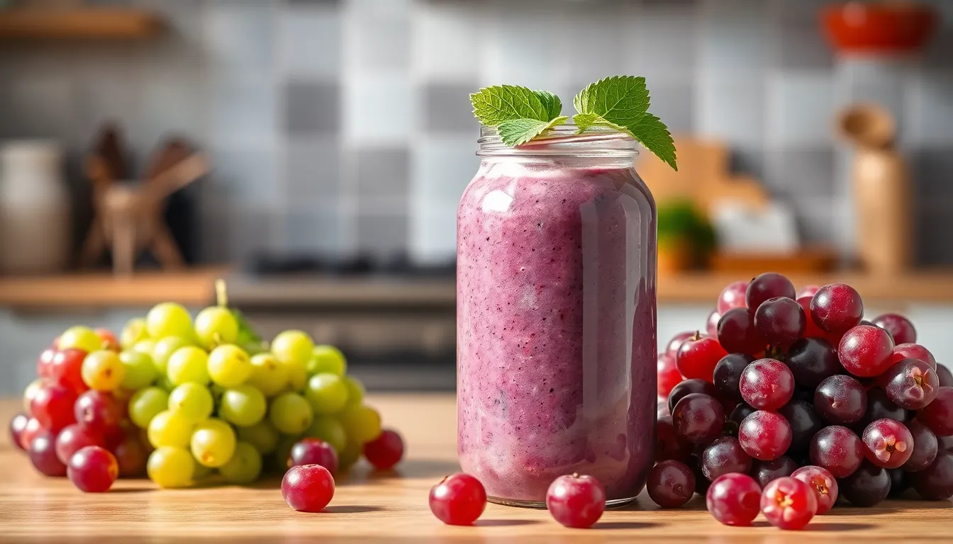 5-Minute Grape Smoothie Recipe: Creamy, Healthy & Kid-Friendly 10 5-Minute Grape Smoothie Recipe: Creamy, Healthy & Kid-Friendly 9