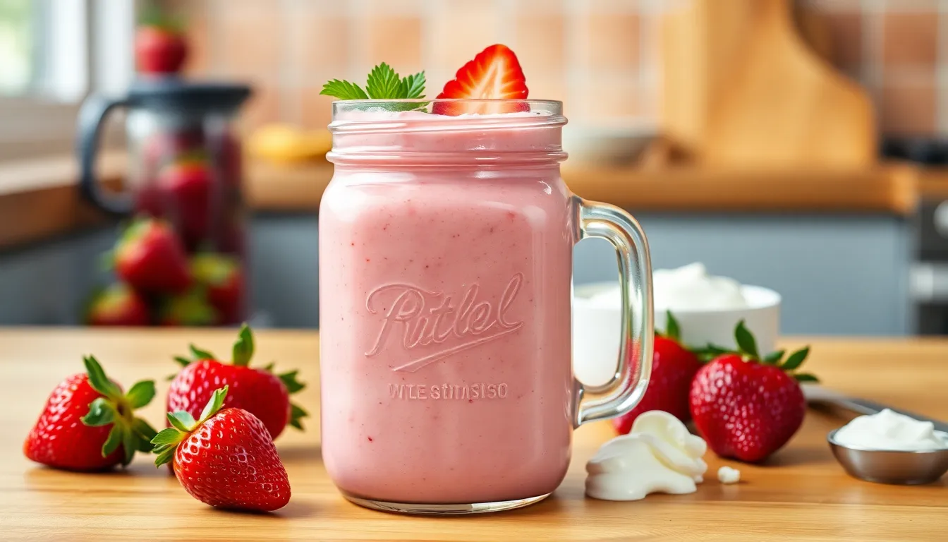 Strawberry Smoothie Recipe with Yogurt: Creamy, Healthy & Ready in 5 Minutes 10 Strawberry Smoothie Recipe with Yogurt: Creamy, Healthy & Ready in 5 Minutes 9