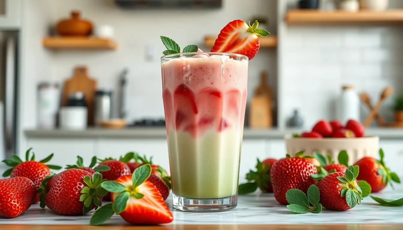 How to Make an Iced Strawberry Matcha Latte at Home (Easy Recipe + Pro Tips) 12 How to Make an Iced Strawberry Matcha Latte at Home (Easy Recipe + Pro Tips) 11