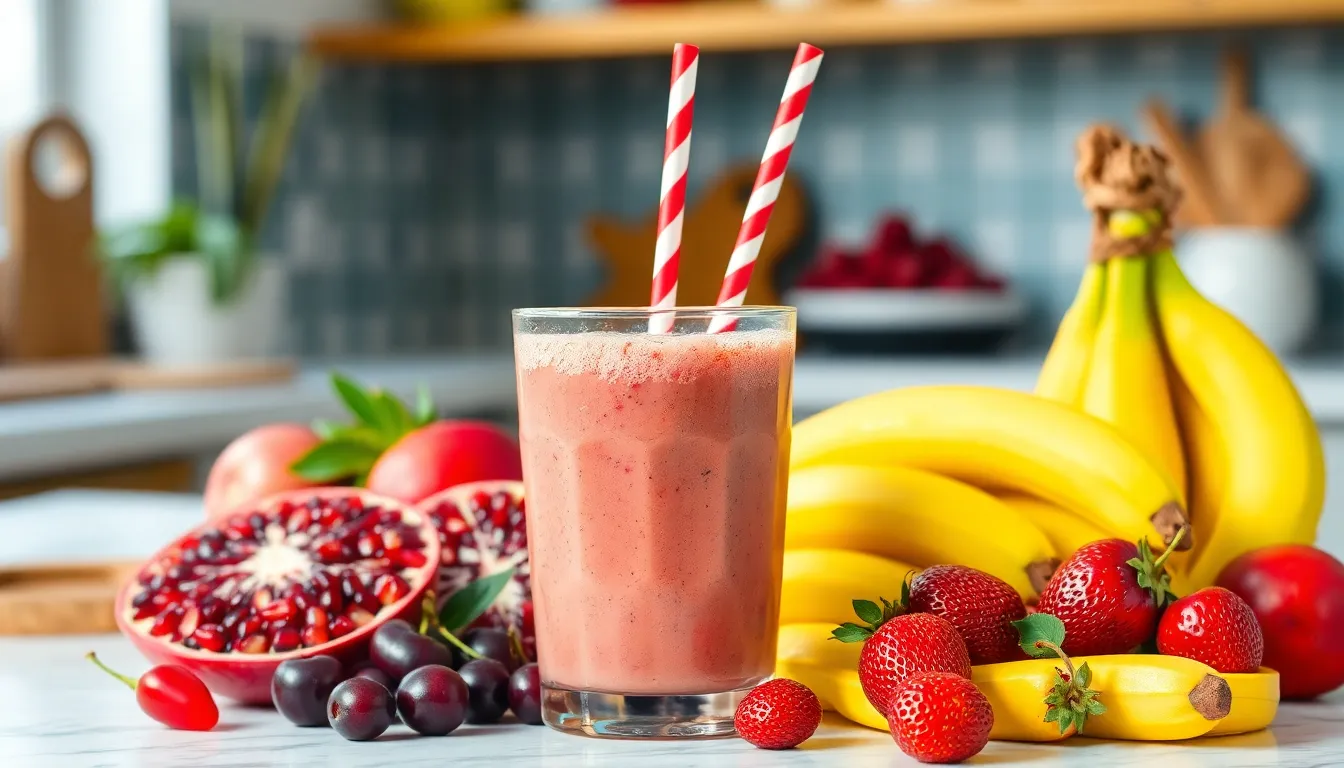 Easy Pomegranate Smoothie Recipe: 5-Minute Antioxidant Breakfast Boost 12 Easy Pomegranate Smoothie Recipe: 5-Minute Antioxidant Breakfast Boost 11