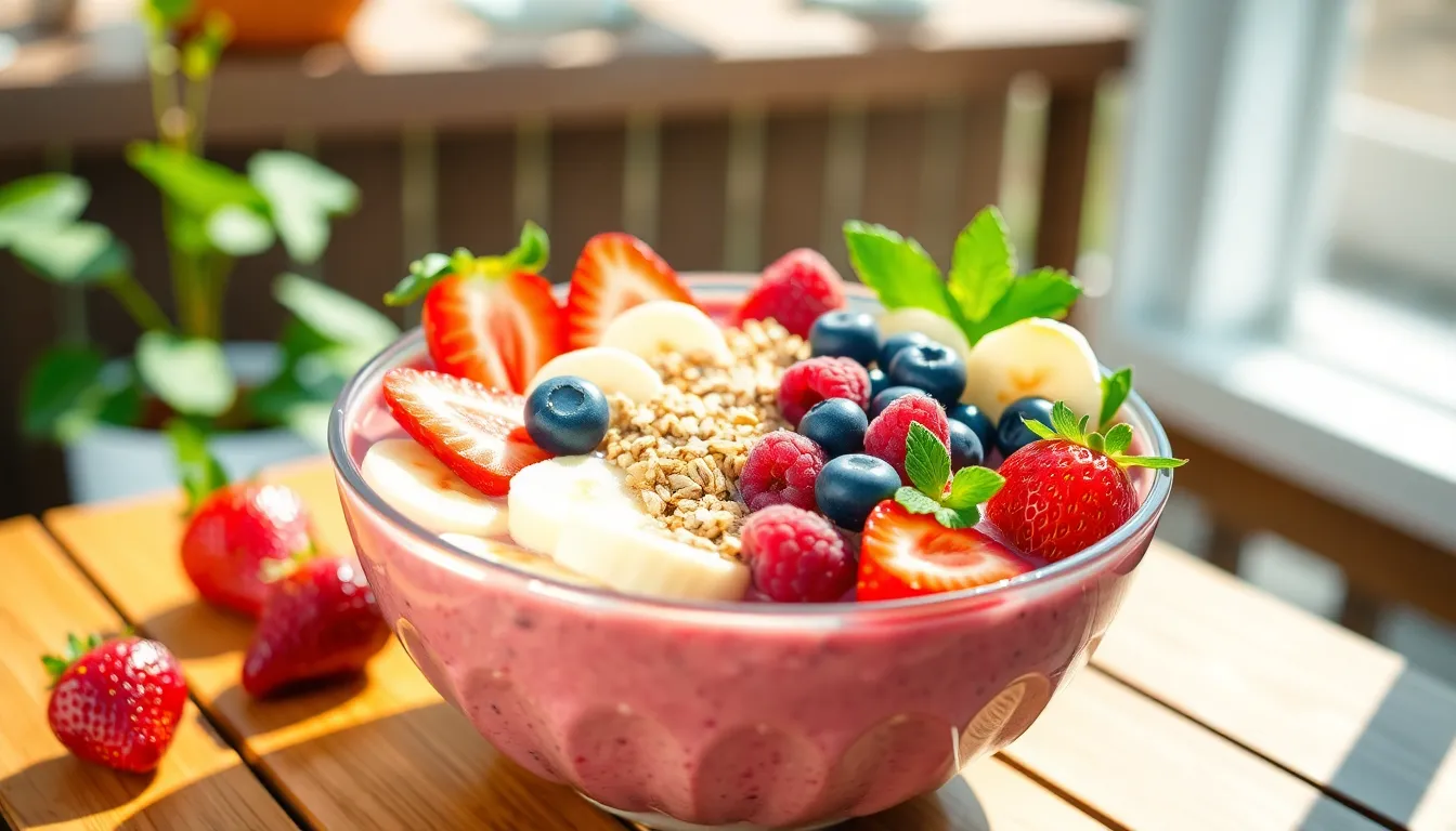 Easy Strawberry Smoothie Bowl Recipe: Healthy 5-Minute Breakfast Bowl 11