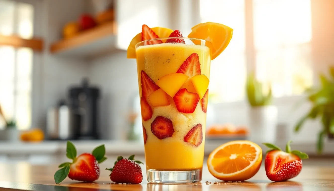Sunrise Sunset Smoothie Recipe: Perfect Layered Smoothie in 10 Minutes 12 Sunrise Sunset Smoothie Recipe: Perfect Layered Smoothie in 10 Minutes 11
