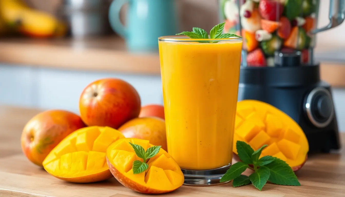 Perfect Mango Smoothie Recipe (5 Minutes + 3 Healthy Variations!) 14 Perfect Mango Smoothie Recipe (5 Minutes + 3 Healthy Variations!) 13