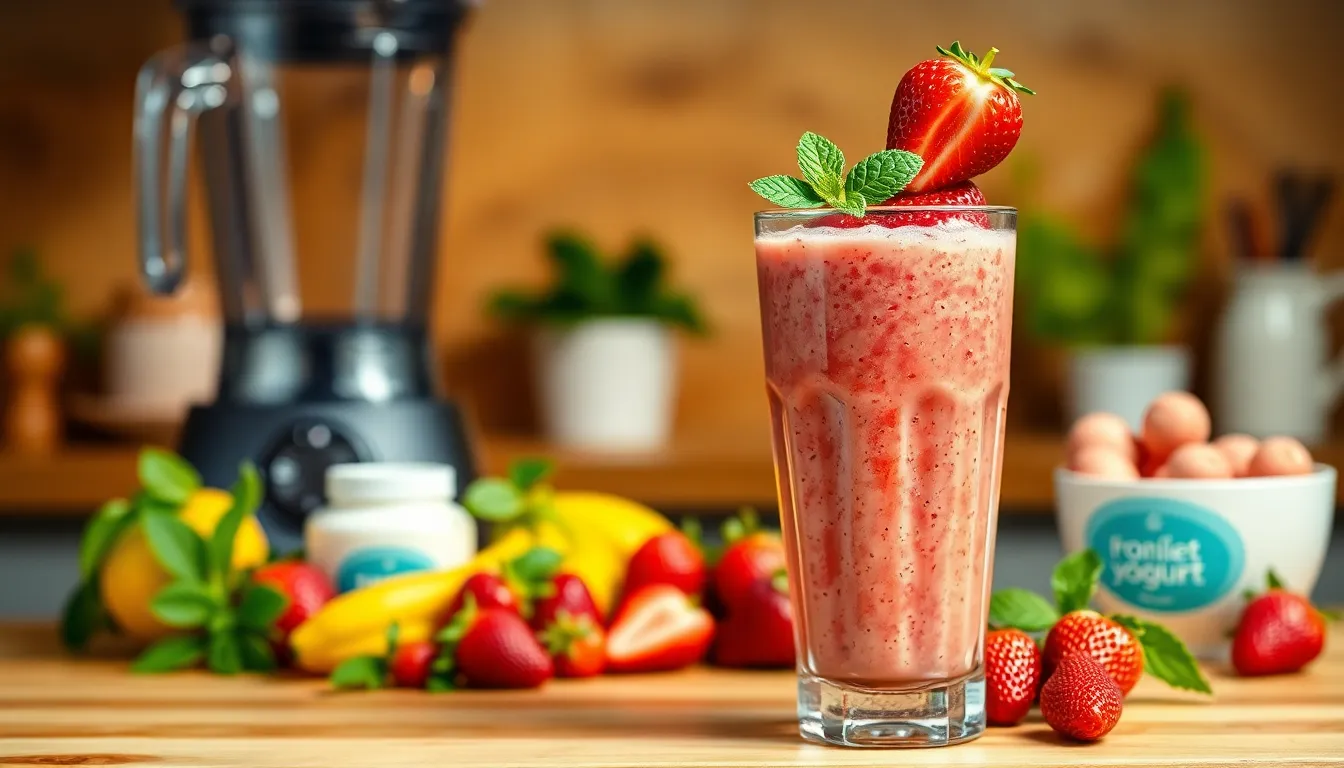 Strawberry Smoothie Recipe with Yogurt: Creamy, Healthy & Ready in 5 Minutes 14 Strawberry Smoothie Recipe with Yogurt: Creamy, Healthy & Ready in 5 Minutes 13