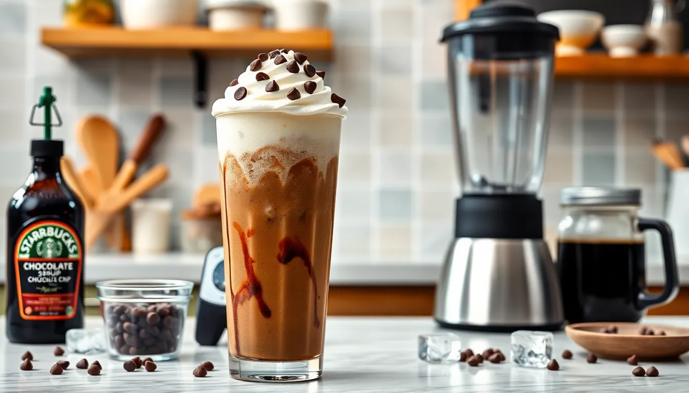 Double Chocolate Chip Frappuccino Starbucks Recipe (Easy 5-Minute Copycat!) 16 Double Chocolate Chip Frappuccino Starbucks Recipe (Easy 5-Minute Copycat!) 15