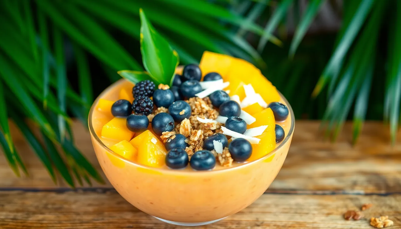 Easy 5-Ingredient Mango Smoothie Bowl Recipe (Thick & Creamy!) 16 Easy 5-Ingredient Mango Smoothie Bowl Recipe (Thick & Creamy!) 15