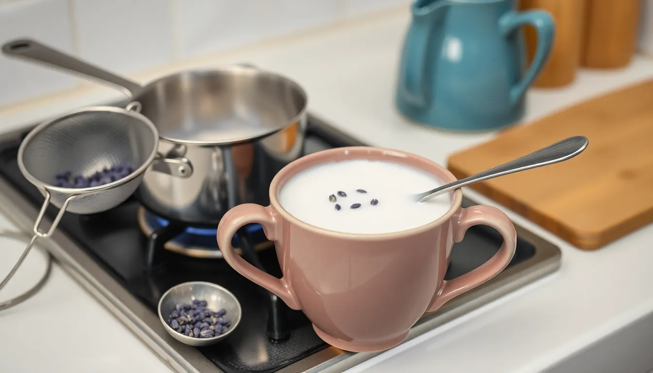 How to Make Lavender Milk Tea: Easy Recipe for Hot & Iced Versions at Home 2 How to Make Lavender Milk Tea: Easy Recipe for Hot & Iced Versions at Home 1