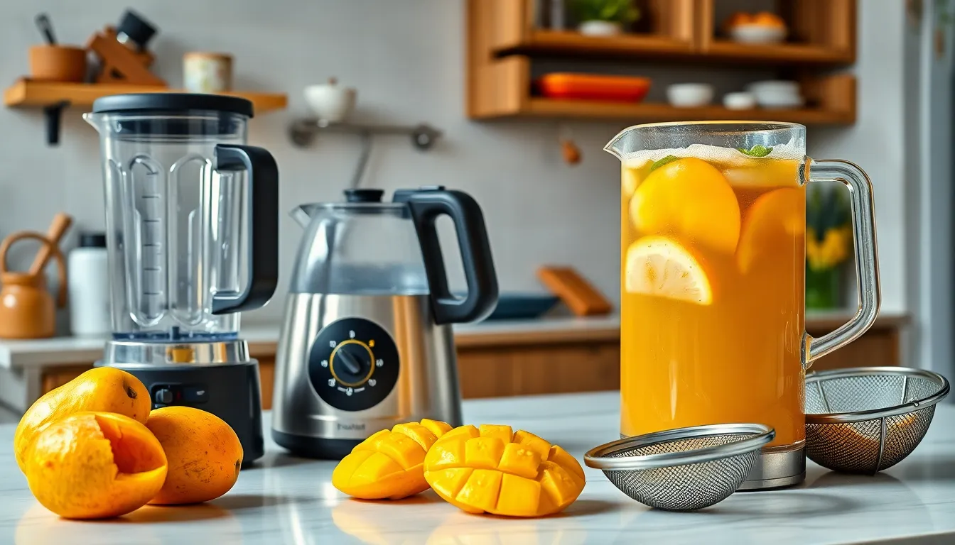 Homemade Mango Iced Tea Recipe: Perfect Summer Drink in 15 Minutes 2 Homemade Mango Iced Tea Recipe: Perfect Summer Drink in 15 Minutes 1