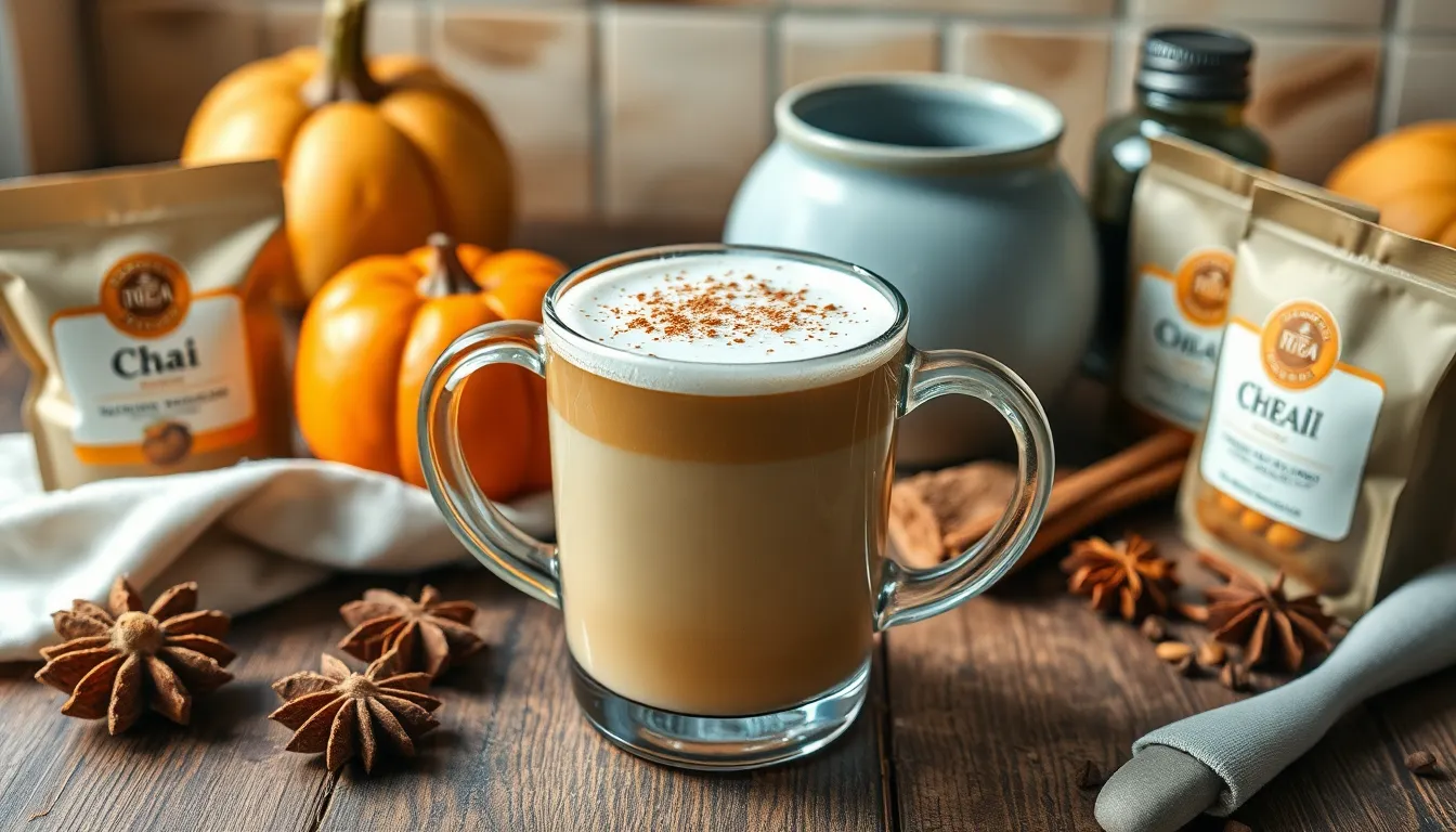 Homemade Pumpkin Spice Chai Latte Recipe (Hot & Iced) - Better Than Starbucks 2 Homemade Pumpkin Spice Chai Latte Recipe (Hot & Iced) - Better Than Starbucks 1