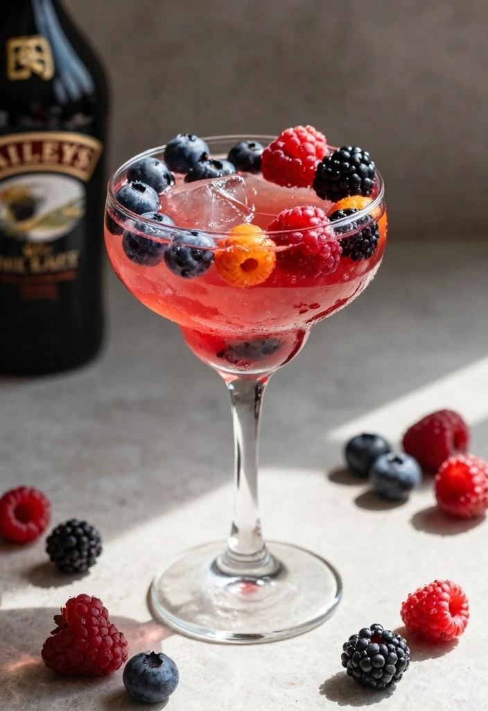 10 Baileys Cocktail Recipes for Creamy Sweet Drinks - 9. Baileys Berry Blast