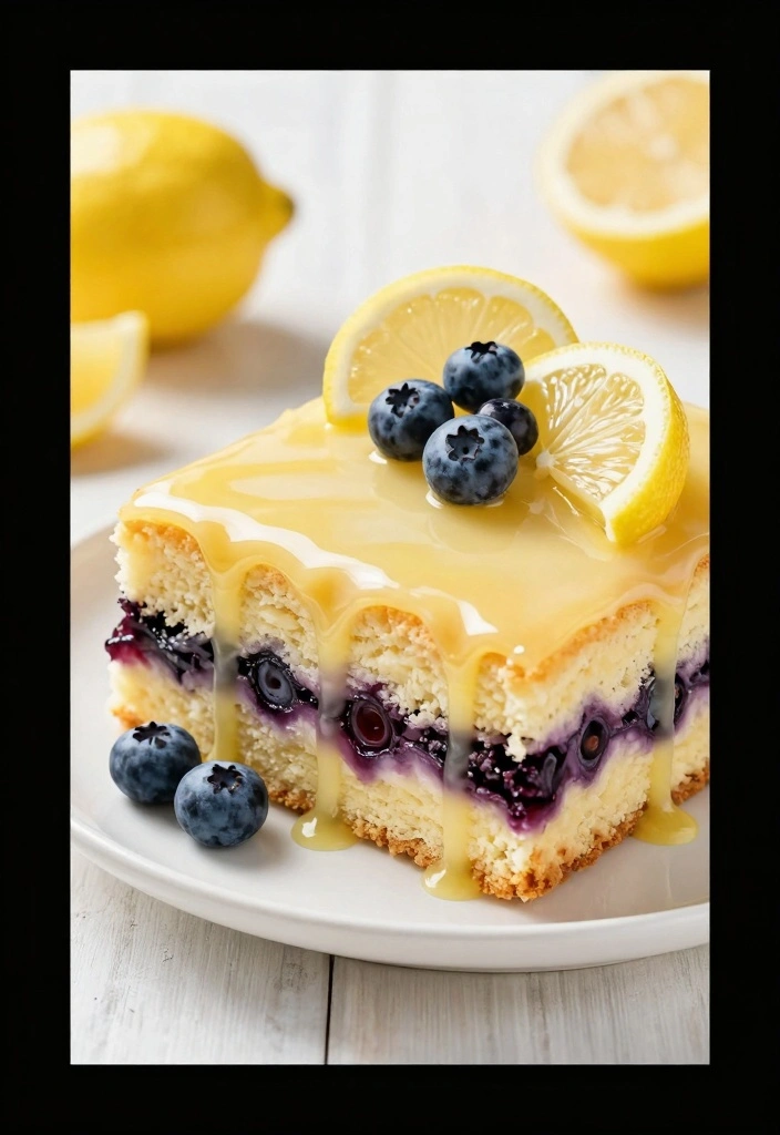 10 Box Mix Sheet Cake Recipes for Easy Delicious Baking - 2. Lemon Blueberry Sheet Cake