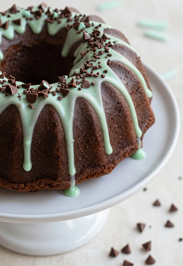 10 Bundt Cake Recipes Using Mixes for Simple Flavorful Results - 2. Chocolate Mint Bundt Cake