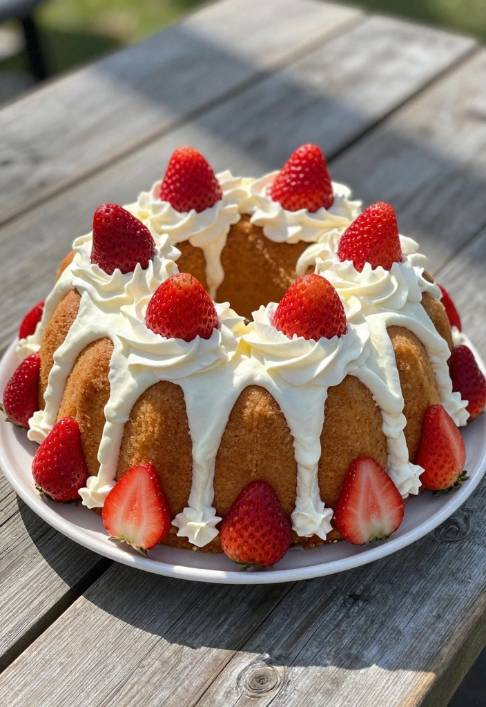 10 Bundt Cake Recipes Using Mixes for Simple Flavorful Results - 4. Strawberry Shortcake Bundt Cake