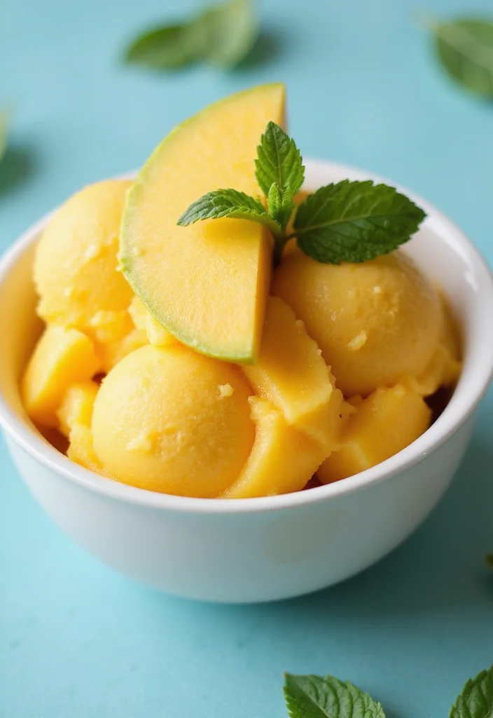 10 Caribbean Baking Recipes for Warm Tropical Flavor - 3. Mango Sorbet