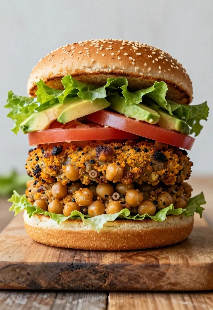 10 Chickpea Baking Recipes for Wholesome Creative Bakes - 9. Chickpea Flour Veggie Burgers