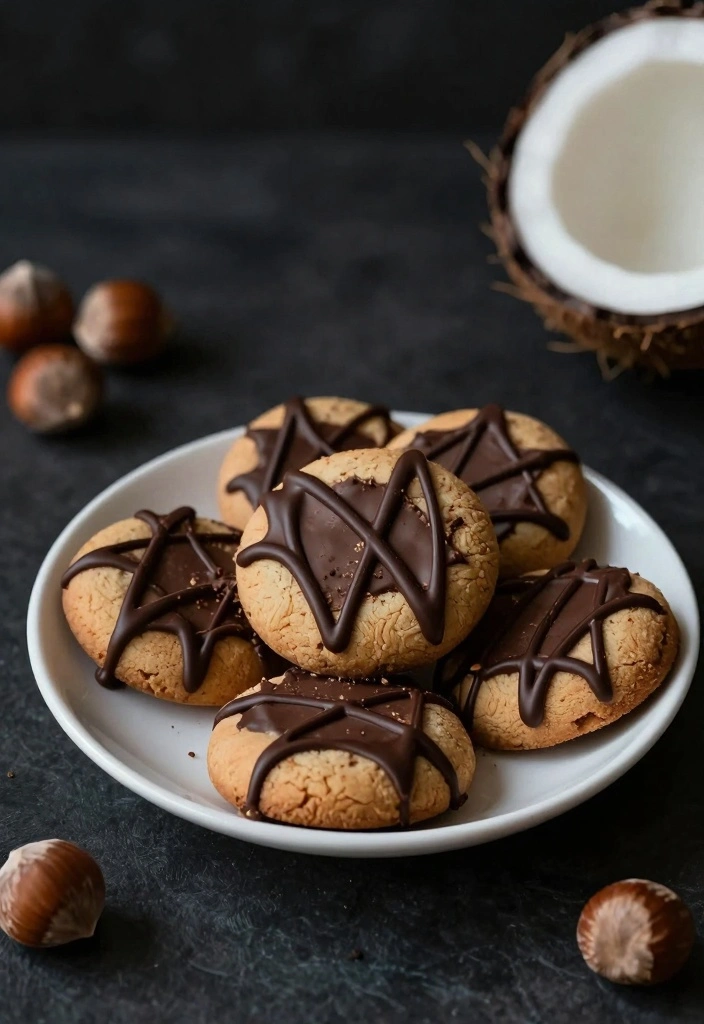 10 Coconut Flour Cookie Recipes for Light Gluten Free Treats - 10. Coconut Flour Nutella Cookies