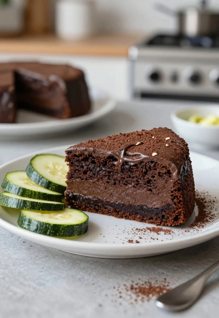 10 Easy Breakfast Cake Recipes for Soft Morning Slices - 10. Chocolate Zucchini Breakfast Cake