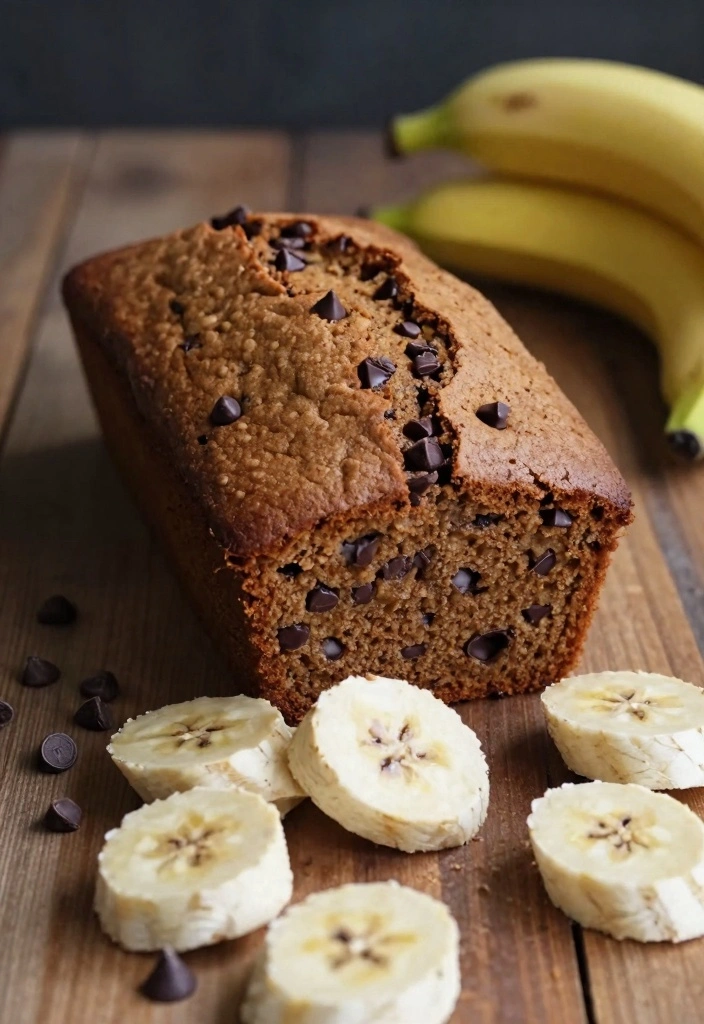 10 Easy Breakfast Cake Recipes for Soft Morning Slices - 2. Chocolate Chip Banana Bread Cake