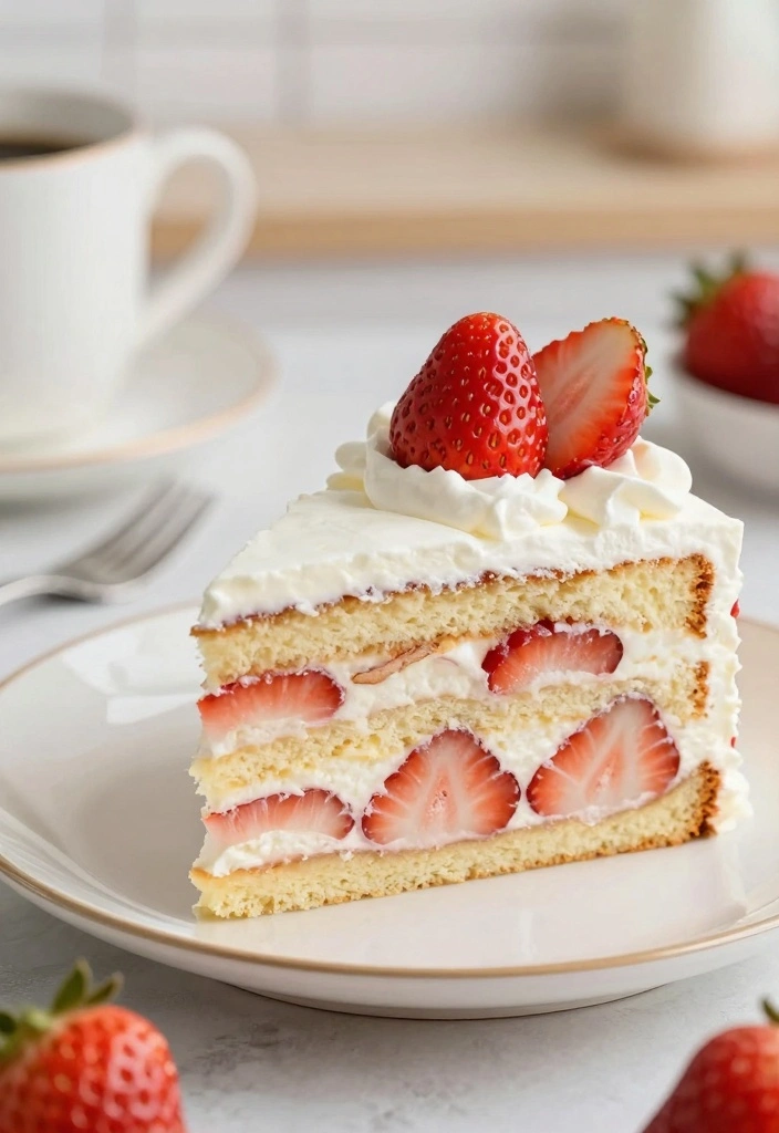10 Easy Breakfast Cake Recipes for Soft Morning Slices - 6. Strawberry Shortcake Breakfast Cake
