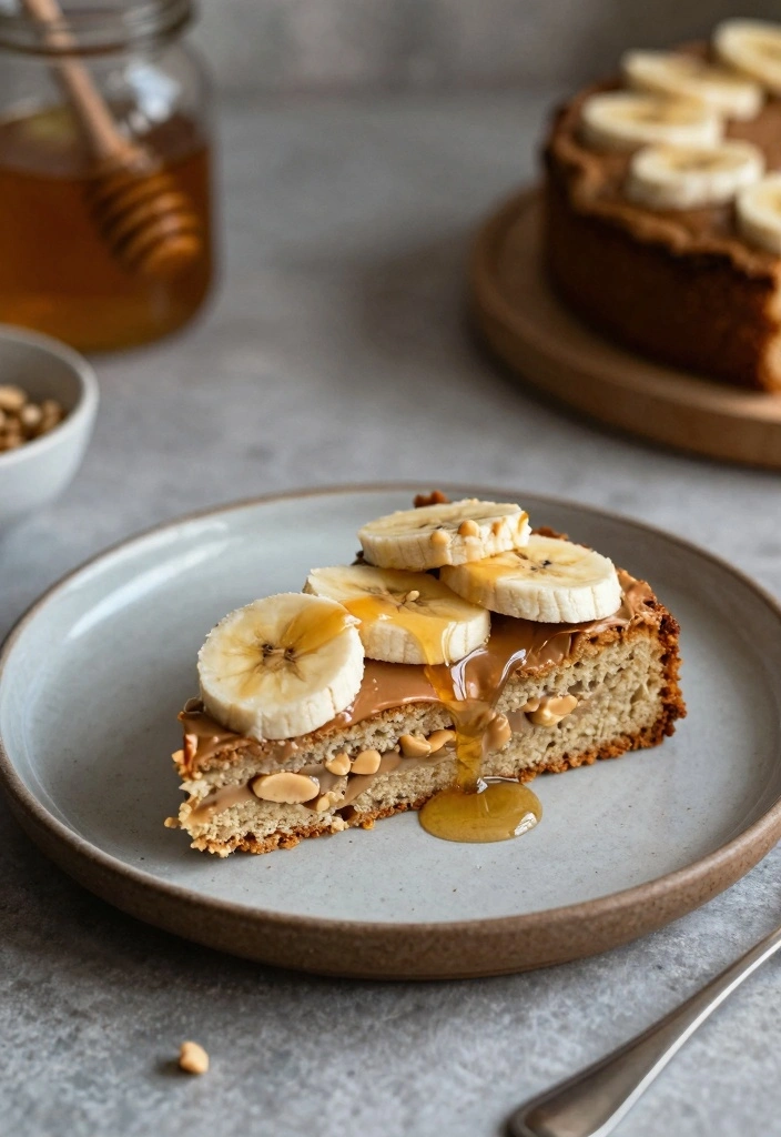 10 Easy Breakfast Cake Recipes for Soft Morning Slices - 9. Peanut Butter Banana Snack Cake