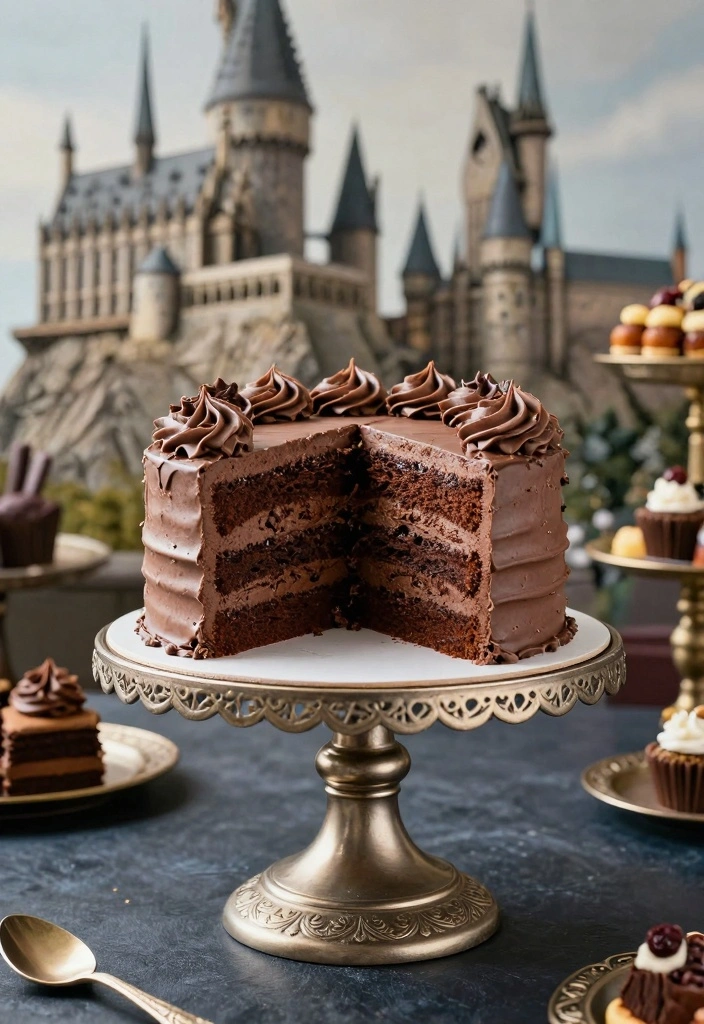 10 Harry Potter Baking Recipes for Magical Fun Treats - 10. Hogwarts Feast Chocolate Cake