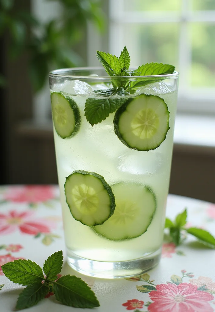 10 Healthy Cocktail Recipes With Fresh Clean Ingredients - 1. Cucumber Mint Cooler