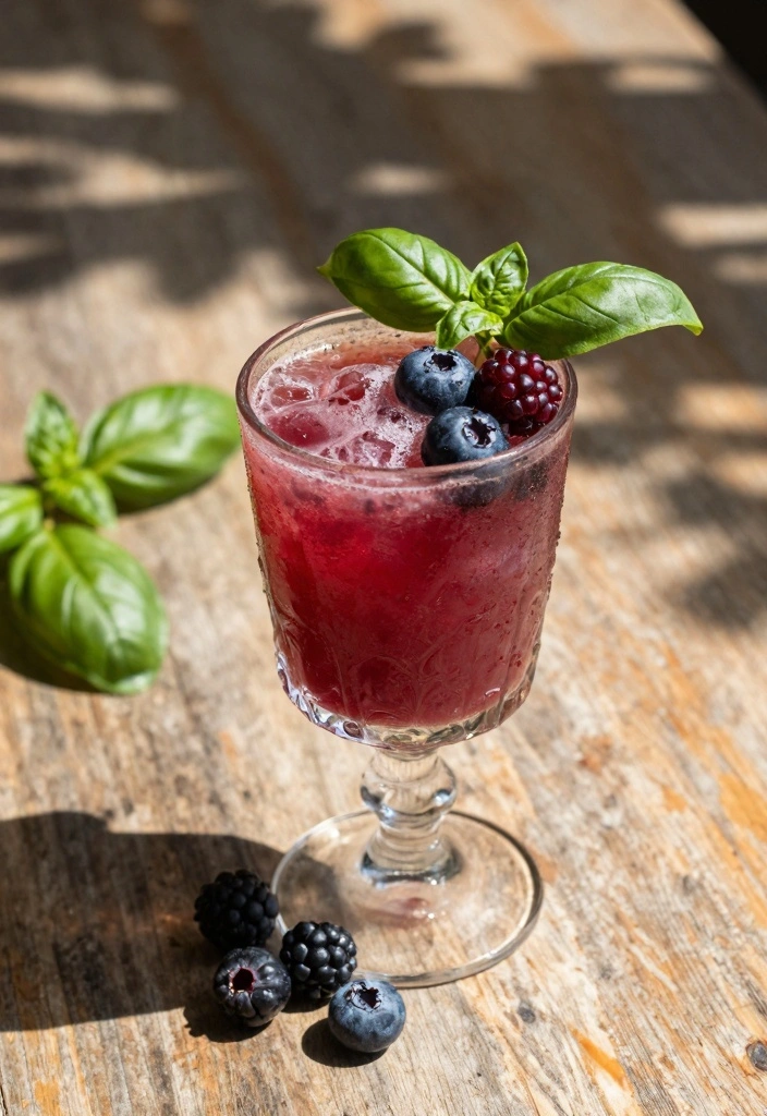 10 Healthy Cocktail Recipes With Fresh Clean Ingredients - 2. Berry Basil Smash