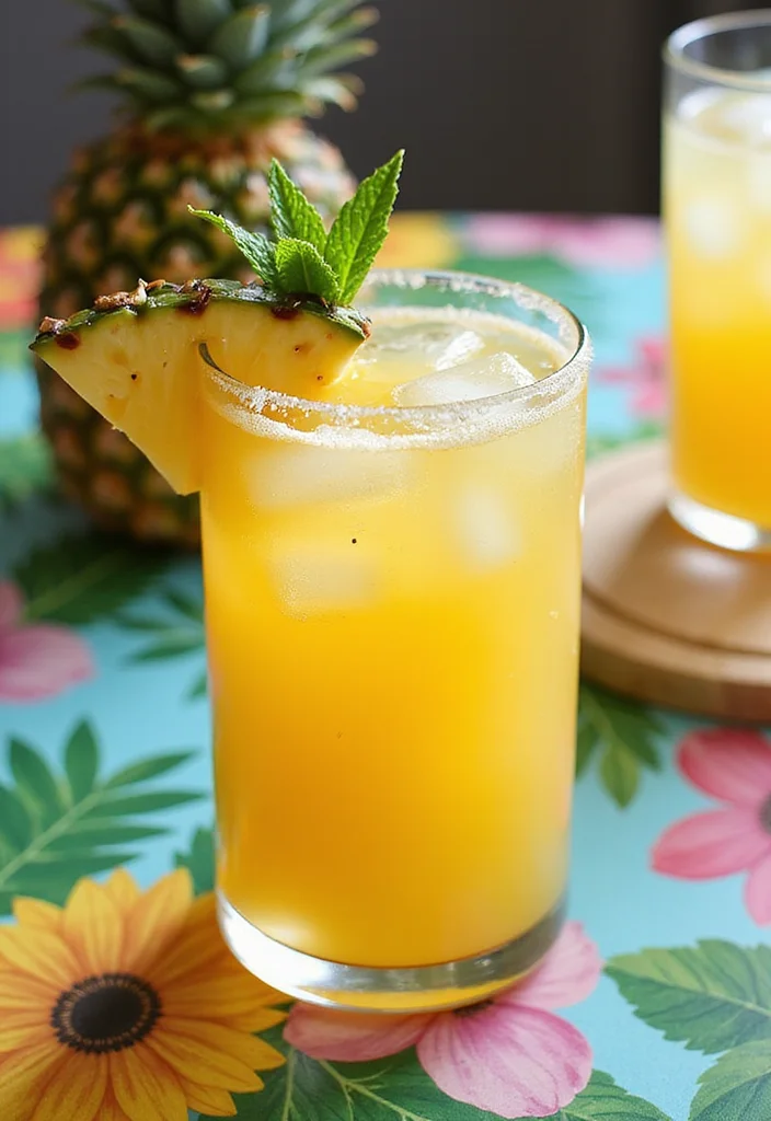 10 Healthy Cocktail Recipes With Fresh Clean Ingredients - 3. Pineapple Ginger Fizz