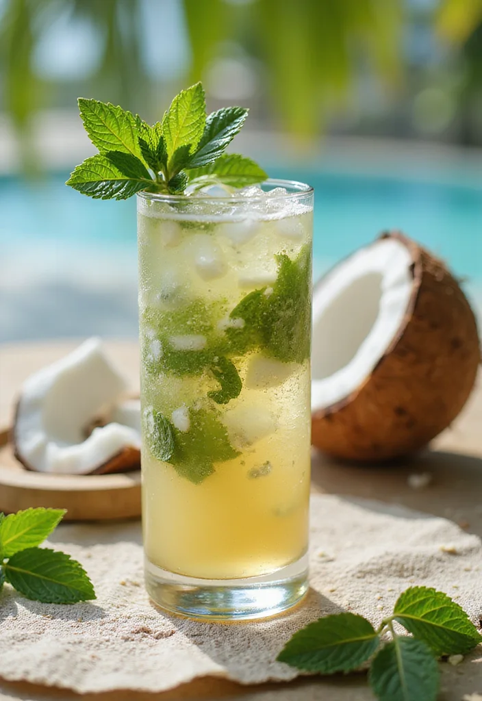 10 Healthy Cocktail Recipes With Fresh Clean Ingredients - 7. Tropical Coconut Mojito