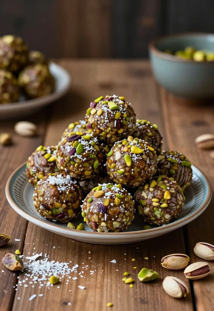 10 Pistachio Dessert Recipes for Nutty Sweet Flavor - 2. Pistachio Coconut Energy Balls
