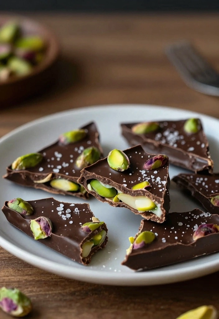 10 Pistachio Dessert Recipes for Nutty Sweet Flavor - 3. Pistachio Chocolate Bark