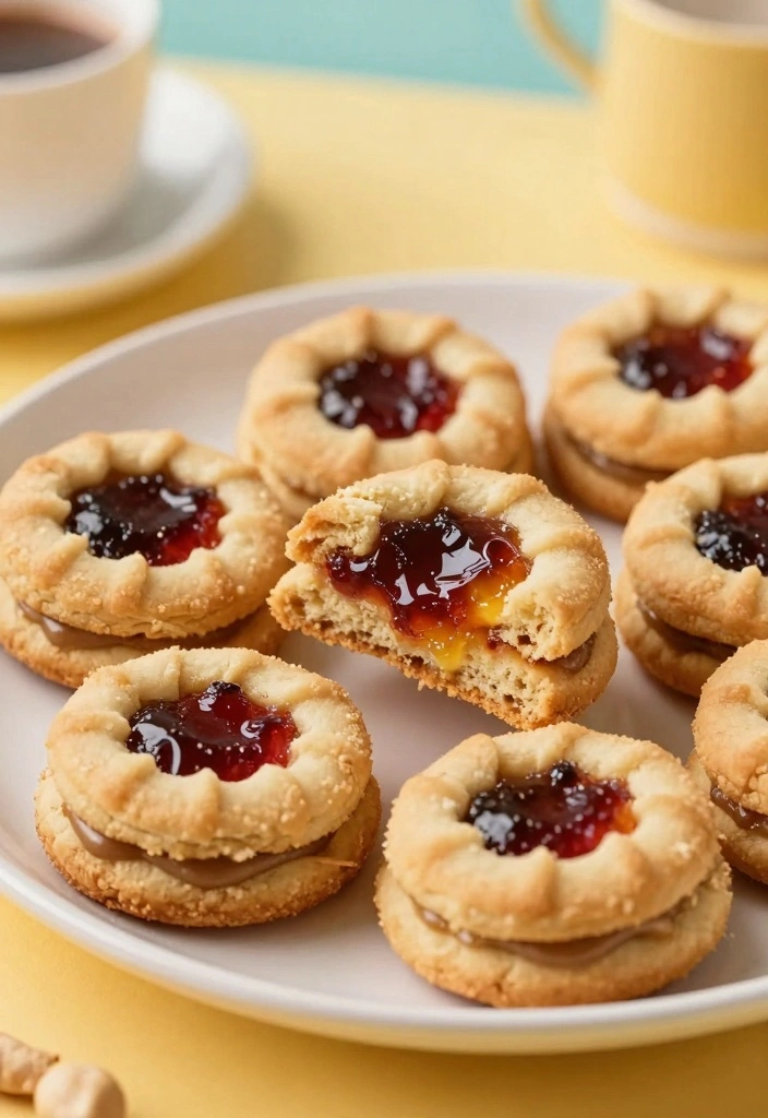 10 Puff Pastry Cookie Recipes for Crisp Light Sweets - 10. Peanut Butter and Jelly Puff Pastry Cookies