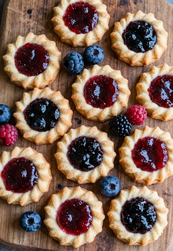 10 Puff Pastry Cookie Recipes for Crisp Light Sweets - 2. Berry Jam Puff Pastry Cookies