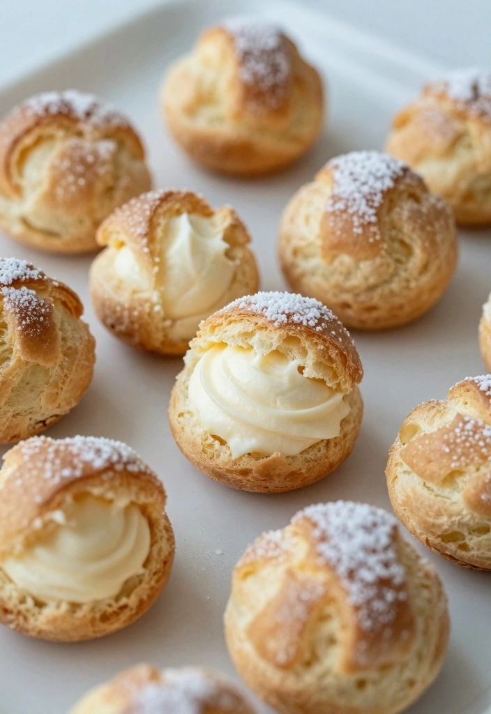 10 Puff Pastry Cookie Recipes for Crisp Light Sweets - 4. Vanilla Cream Puff Pastry Puffs