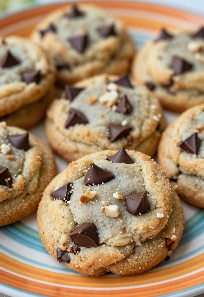 10 Puff Pastry Cookie Recipes for Crisp Light Sweets - 5. Nutty Chocolate Chip Puff Pastry Cookies