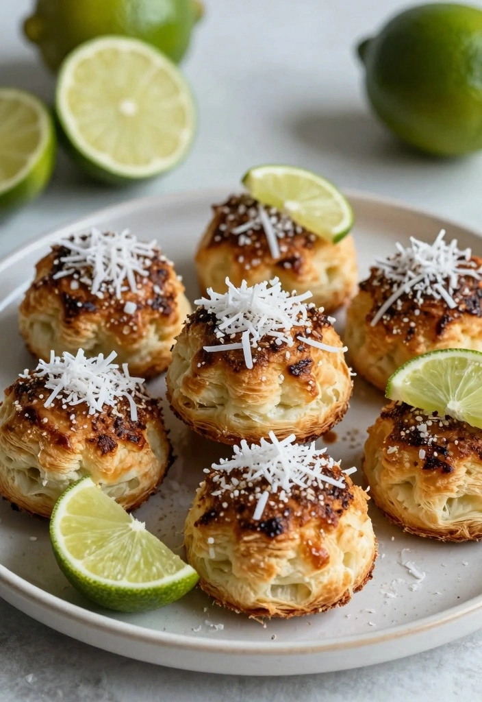 10 Puff Pastry Cookie Recipes for Crisp Light Sweets - 6. Coconut Lime Puff Pastry Bites