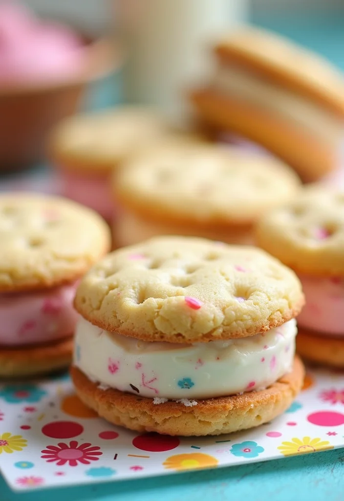 10 Recipes With Sugar Cookie Mix for Fast Easy Treats - 5. Sugar Cookie Ice Cream Sandwiches
