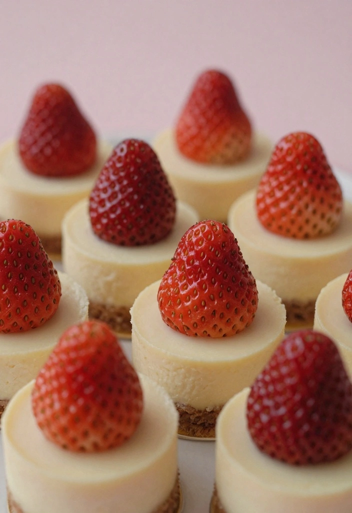 10 Small Dessert Recipes for Simple Everyday Cravings - 1. Mini Strawberry Cheesecakes