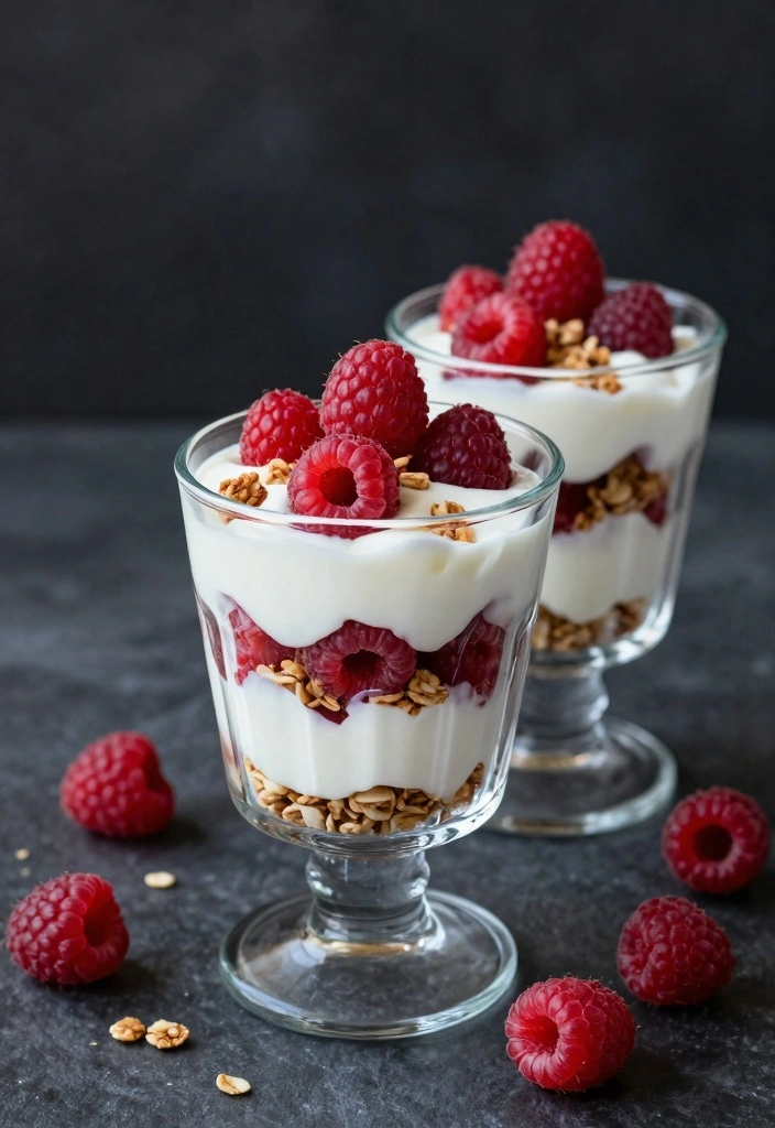 10 Small Dessert Recipes for Simple Everyday Cravings - 5. Raspberry Yogurt Parfaits