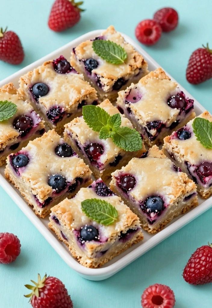 10 Tray Bake Cake Recipes for Simple Crowd Friendly Treats - 5. Fruity Berry Blondies