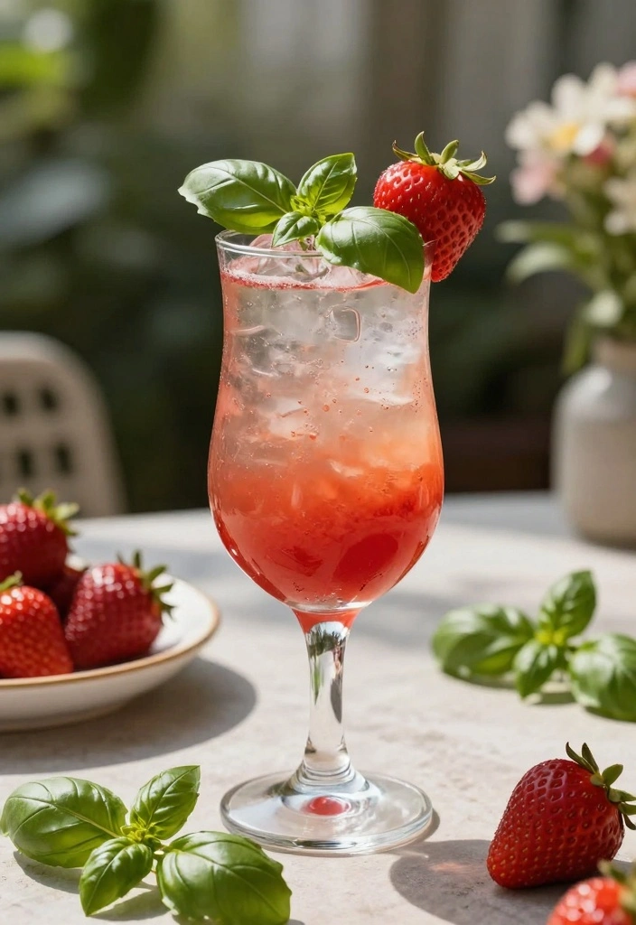 12 Champagne Cocktail Recipes for Bright Festive Flavor - 2. Strawberry Basil Bliss