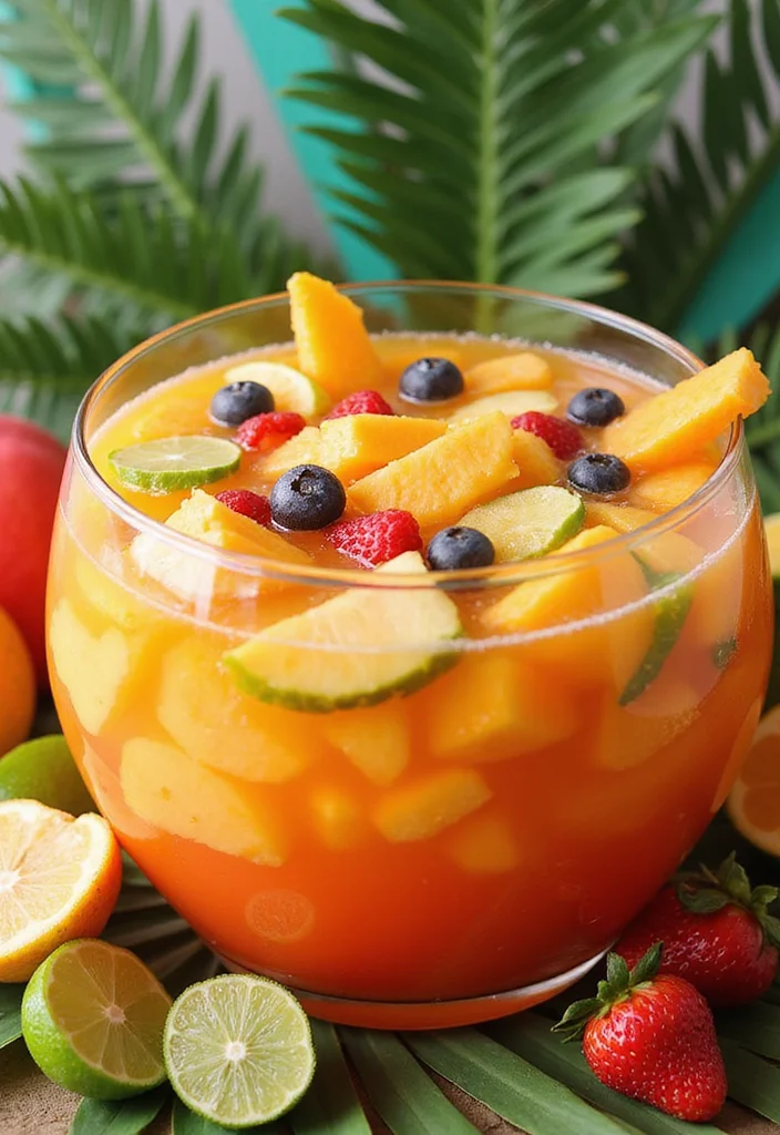 12 Champagne Cocktail Recipes for Bright Festive Flavor - 9. Tropical Champagne Punch