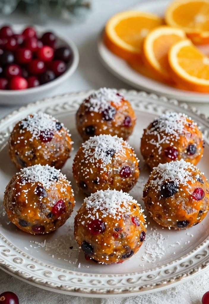 12 Easy Christmas Dessert Recipes for Festive Sweet Moments - 3. Cranberry Orange Bliss Balls