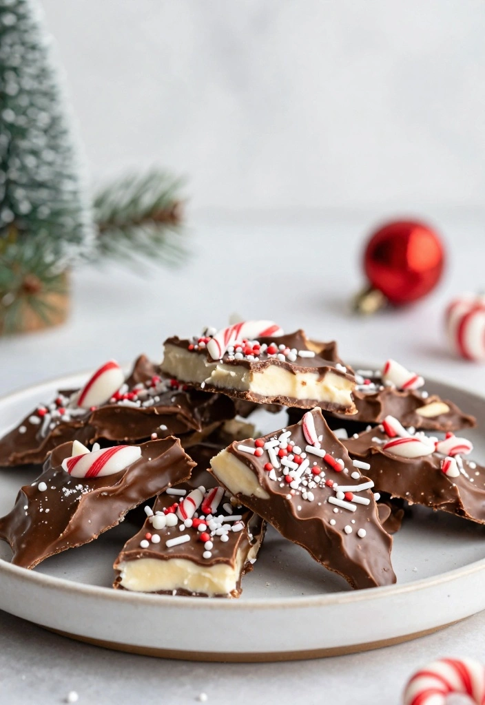 12 Easy Christmas Dessert Recipes for Festive Sweet Moments - 4. Peppermint Chocolate Bark
