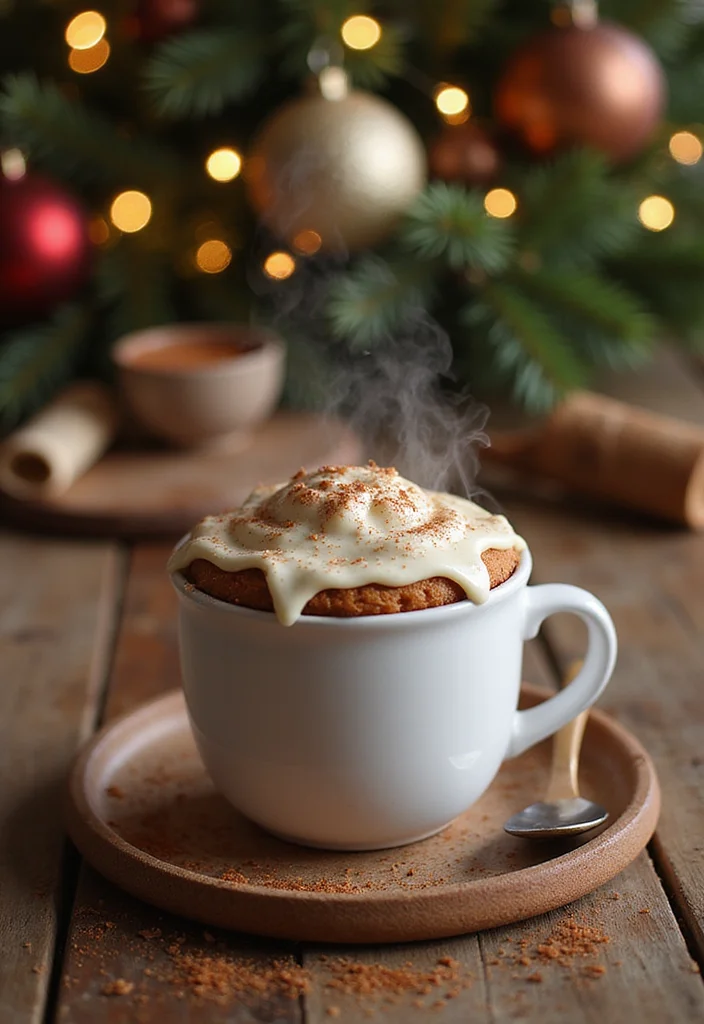 12 Easy Christmas Dessert Recipes for Festive Sweet Moments - 5. Cinnamon Roll Mug Cake