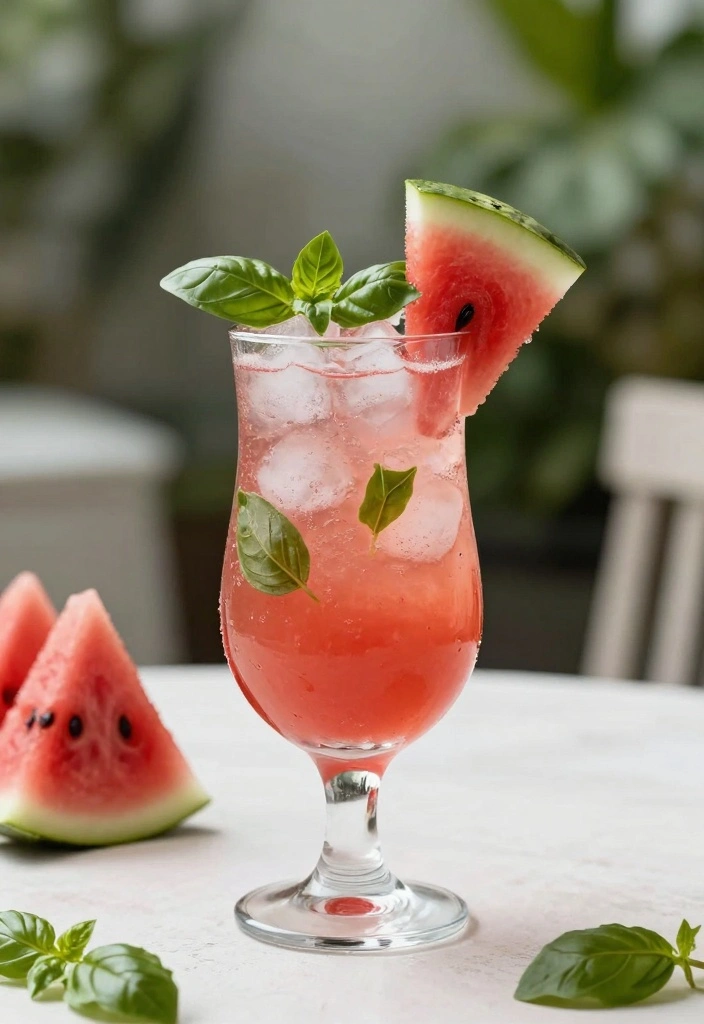 12 Fruity Cocktail Recipes for Fresh Vibrant Flavor - 3. Watermelon Basil Spritzer